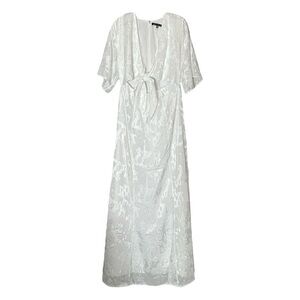 Hutch Cream Floral Tie-Front Wedding Dress